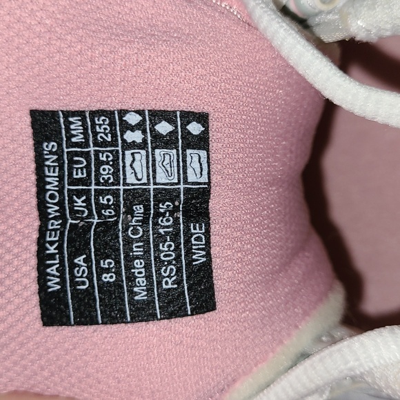 Vionic Walker Classic Sneakers Womens 8.5  White/Pink Leather Lace Up Low Top - Picture 7 of 7